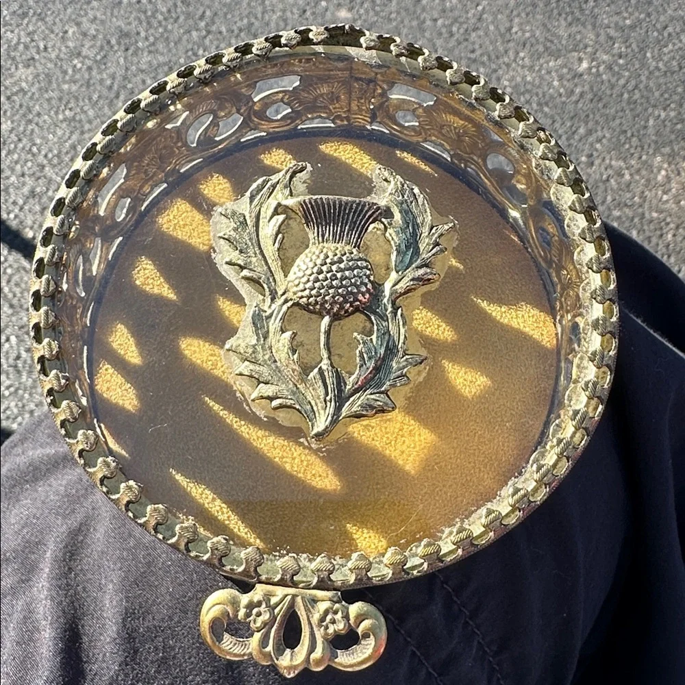 Vintage Ormolu Filigree Jewelry box - Picture 1 of 10